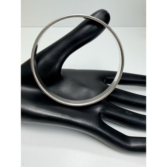 Brighton CANAL Scroll Etched Silver Tone Bangle Bracelet Sz8” - Picture 8 of 9